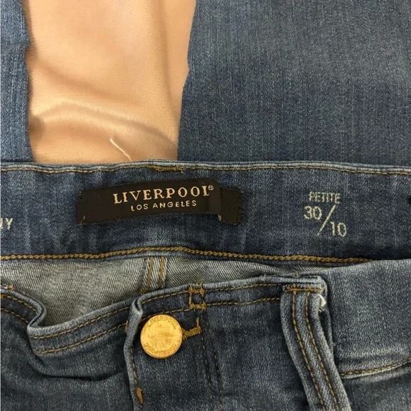 Liverpool Dark Blue Ankle Jeans - Picture 2 of 9